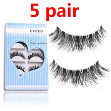 Load image into Gallery viewer, False Eyelashes for Makeup Fake Lashes Faux Cils Natural Handmade Volume False Eyelashes Thick Cross Long Eyelash 5/10Pairs