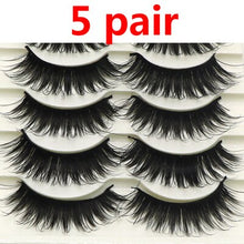 Load image into Gallery viewer, False Eyelashes for Makeup Fake Lashes Faux Cils Natural Handmade Volume False Eyelashes Thick Cross Long Eyelash 5/10Pairs