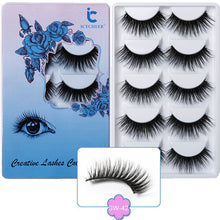 Load image into Gallery viewer, ICYCHEER 5 Pairs Makeup 3D Mink Lashes Long Thick Soft Eyelashes Extension Wispy Faux Cils Maquiagem Cilios ресницы