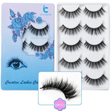 Load image into Gallery viewer, ICYCHEER 5 Pairs Makeup 3D Mink Lashes Long Thick Soft Eyelashes Extension Wispy Faux Cils Maquiagem Cilios ресницы
