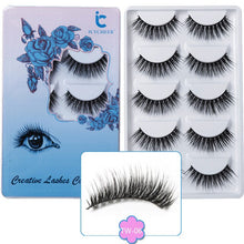 Load image into Gallery viewer, ICYCHEER 5 Pairs Makeup 3D Mink Lashes Long Thick Soft Eyelashes Extension Wispy Faux Cils Maquiagem Cilios ресницы