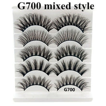 Load image into Gallery viewer, 5 Pairs 6D Mink False Eyelashes Handmade Soft Wispy Fluffy Strip Nature Lashes Extension Eye Makeup Tools Eyelash Faux Cils