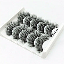 Load image into Gallery viewer, 5 Pairs 6D Mink False Eyelashes Handmade Soft Wispy Fluffy Strip Nature Lashes Extension Eye Makeup Tools Eyelash Faux Cils