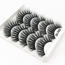 Load image into Gallery viewer, 5 Pairs 6D Mink False Eyelashes Handmade Soft Wispy Fluffy Strip Nature Lashes Extension Eye Makeup Tools Eyelash Faux Cils
