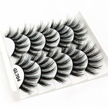 Load image into Gallery viewer, 5 Pairs 6D Mink False Eyelashes Handmade Soft Wispy Fluffy Strip Nature Lashes Extension Eye Makeup Tools Eyelash Faux Cils