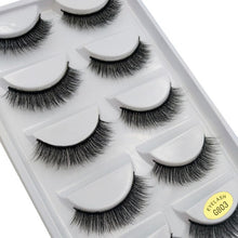 Load image into Gallery viewer, 5 Pairs 3D Eyelashes Hand made Reusable mink eyelashes natural dramatic eyelashes for Makeup Lash Cilio mink Maquiagem Faux Cils