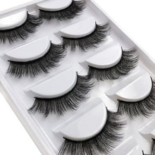 Load image into Gallery viewer, 5 Pairs 3D Eyelashes Hand made Reusable mink eyelashes natural dramatic eyelashes for Makeup Lash Cilio mink Maquiagem Faux Cils
