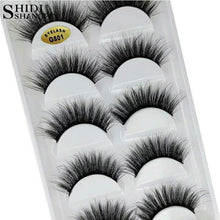 Load image into Gallery viewer, 5 Pairs 3D Eyelashes Hand made Reusable mink eyelashes natural dramatic eyelashes for Makeup Lash Cilio mink Maquiagem Faux Cils