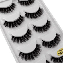 Load image into Gallery viewer, 5 Pairs 3D Eyelashes Hand made Reusable mink eyelashes natural dramatic eyelashes for Makeup Lash Cilio mink Maquiagem Faux Cils