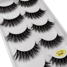 Load image into Gallery viewer, 5 Pairs 3D Eyelashes Hand made Reusable mink eyelashes natural dramatic eyelashes for Makeup Lash Cilio mink Maquiagem Faux Cils