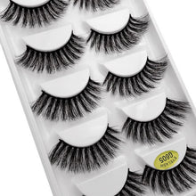 Load image into Gallery viewer, 5 Pairs 3D Eyelashes Hand made Reusable mink eyelashes natural dramatic eyelashes for Makeup Lash Cilio mink Maquiagem Faux Cils