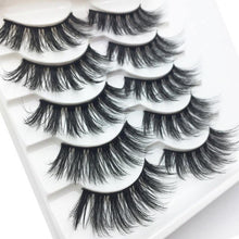 Load image into Gallery viewer, 5 Pairs 3D Eyelashes Hand made Reusable mink eyelashes natural dramatic eyelashes for Makeup Lash Cilio mink Maquiagem Faux Cils