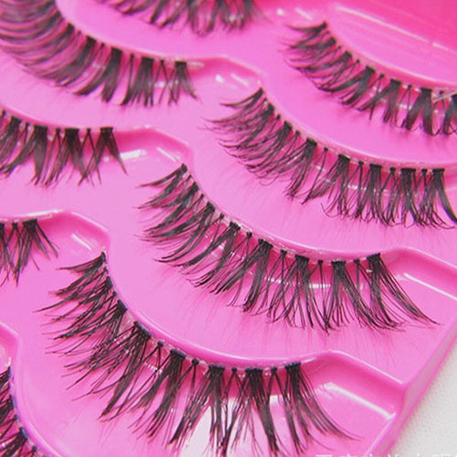 5/10Pairs False Eyelashes Full Strip Long Eyelash Extensions Faux Cils Natural Women Makeup Eye Lash Extension Fake Eyelashes