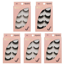 Load image into Gallery viewer, 4 Pairs Mink Eyelashes 3D Mink Lashes Fake Eyelashes Natural 3d False Lashes Cilios Mink Lashes Faux Cils
