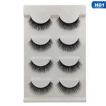 Load image into Gallery viewer, 4 Pairs Mink Eyelashes 3D Mink Lashes Fake Eyelashes Natural 3d False Lashes Cilios Mink Lashes Faux Cils