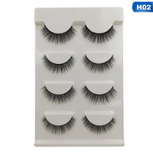 Load image into Gallery viewer, 4 Pairs Mink Eyelashes 3D Mink Lashes Fake Eyelashes Natural 3d False Lashes Cilios Mink Lashes Faux Cils