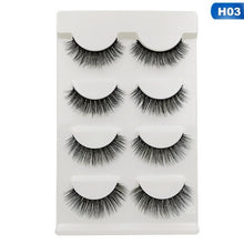 Load image into Gallery viewer, 4 Pairs Mink Eyelashes 3D Mink Lashes Fake Eyelashes Natural 3d False Lashes Cilios Mink Lashes Faux Cils