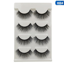 Load image into Gallery viewer, 4 Pairs Mink Eyelashes 3D Mink Lashes Fake Eyelashes Natural 3d False Lashes Cilios Mink Lashes Faux Cils