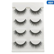 Load image into Gallery viewer, 4 Pairs Mink Eyelashes 3D Mink Lashes Fake Eyelashes Natural 3d False Lashes Cilios Mink Lashes Faux Cils