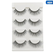 Load image into Gallery viewer, 4 Pairs Mink Eyelashes 3D Mink Lashes Fake Eyelashes Natural 3d False Lashes Cilios Mink Lashes Faux Cils