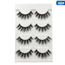 Load image into Gallery viewer, 4 Pairs Mink Eyelashes 3D Mink Lashes Fake Eyelashes Natural 3d False Lashes Cilios Mink Lashes Faux Cils