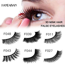 Load image into Gallery viewer, Mink Eyelashes 3D False Popular Lashes 100% Cruelty Free Handmade Reusable Natural Eyelashes Eye Makeup Faux Cils Maquiagem Tool