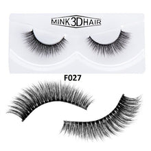 Load image into Gallery viewer, Mink Eyelashes 3D False Popular Lashes 100% Cruelty Free Handmade Reusable Natural Eyelashes Eye Makeup Faux Cils Maquiagem Tool