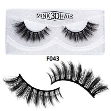 Load image into Gallery viewer, Mink Eyelashes 3D False Popular Lashes 100% Cruelty Free Handmade Reusable Natural Eyelashes Eye Makeup Faux Cils Maquiagem Tool