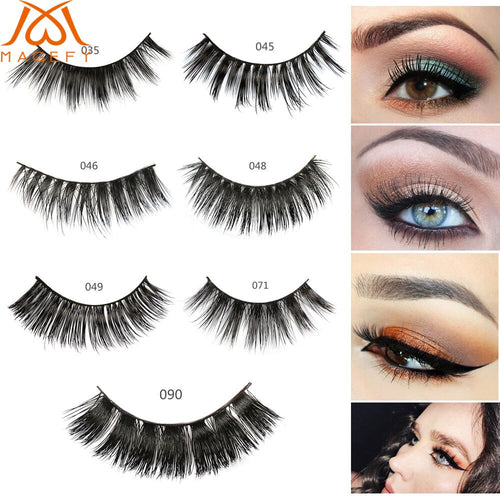 1Pairs Faux Cils Natural False Eyelashes Long Crisscross 3d Mink Lashes Messy Eyelash Extensions Fashion Women Eyes Makeup