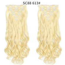 Load image into Gallery viewer, MERISI HAIR 22 Synthetic Deep Wave Hair Heat Resistant Light Brown Gray Blond Women Hair Extension Set Clip In Ombre Hair