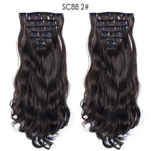 Load image into Gallery viewer, MERISI HAIR 22 Synthetic Deep Wave Hair Heat Resistant Light Brown Gray Blond Women Hair Extension Set Clip In Ombre Hair