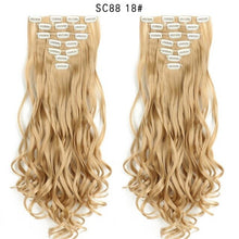 Load image into Gallery viewer, MERISI HAIR 22 Synthetic Deep Wave Hair Heat Resistant Light Brown Gray Blond Women Hair Extension Set Clip In Ombre Hair