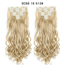 Load image into Gallery viewer, MERISI HAIR 22 Synthetic Deep Wave Hair Heat Resistant Light Brown Gray Blond Women Hair Extension Set Clip In Ombre Hair