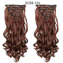 Load image into Gallery viewer, MERISI HAIR 22 Synthetic Deep Wave Hair Heat Resistant Light Brown Gray Blond Women Hair Extension Set Clip In Ombre Hair