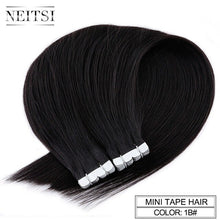 Load image into Gallery viewer, Neitsi Mini Tape In Non-Remy Human Hair Adhesive Extension 12" 16" 20" 10/20/40pcs 13 Colors Straight Skin Weft Natural Hair