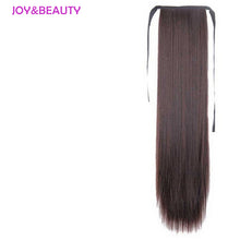 Load image into Gallery viewer, JOY&amp;BEAUTY Hair Synthetic High Temperature Fiber Hair Long Straight Ponytail Clip In Pony Tail Hair Extensions 24" 20 colors