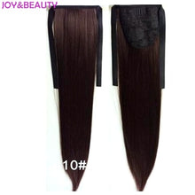 Load image into Gallery viewer, JOY&amp;BEAUTY Hair Synthetic High Temperature Fiber Hair Long Straight Ponytail Clip In Pony Tail Hair Extensions 24" 20 colors