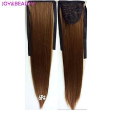 Load image into Gallery viewer, JOY&amp;BEAUTY Hair Synthetic High Temperature Fiber Hair Long Straight Ponytail Clip In Pony Tail Hair Extensions 24" 20 colors