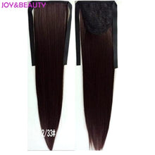 Load image into Gallery viewer, JOY&amp;BEAUTY Hair Synthetic High Temperature Fiber Hair Long Straight Ponytail Clip In Pony Tail Hair Extensions 24" 20 colors