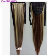 Load image into Gallery viewer, JOY&amp;BEAUTY Hair Synthetic High Temperature Fiber Hair Long Straight Ponytail Clip In Pony Tail Hair Extensions 24" 20 colors