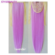 Load image into Gallery viewer, JOY&amp;BEAUTY Hair Synthetic High Temperature Fiber Hair Long Straight Ponytail Clip In Pony Tail Hair Extensions 24" 20 colors
