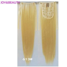 Load image into Gallery viewer, JOY&amp;BEAUTY Hair Synthetic High Temperature Fiber Hair Long Straight Ponytail Clip In Pony Tail Hair Extensions 24" 20 colors