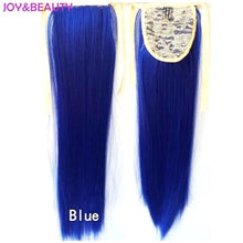 Load image into Gallery viewer, JOY&amp;BEAUTY Hair Synthetic High Temperature Fiber Hair Long Straight Ponytail Clip In Pony Tail Hair Extensions 24" 20 colors