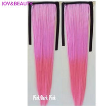 Load image into Gallery viewer, JOY&amp;BEAUTY Hair Synthetic High Temperature Fiber Hair Long Straight Ponytail Clip In Pony Tail Hair Extensions 24" 20 colors