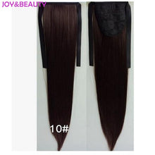 Load image into Gallery viewer, JOY&amp;BEAUTY Hair Synthetic High Temperature Fiber Hair Long Straight Ponytail Clip In Pony Tail Hair Extensions 24" 20 colors
