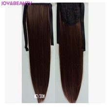 Load image into Gallery viewer, JOY&amp;BEAUTY Hair Synthetic High Temperature Fiber Hair Long Straight Ponytail Clip In Pony Tail Hair Extensions 24" 20 colors