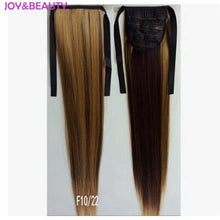 Load image into Gallery viewer, JOY&amp;BEAUTY Hair Synthetic High Temperature Fiber Hair Long Straight Ponytail Clip In Pony Tail Hair Extensions 24" 20 colors