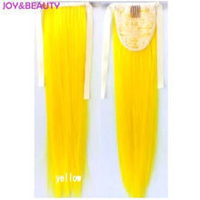 Load image into Gallery viewer, JOY&amp;BEAUTY Hair Synthetic High Temperature Fiber Hair Long Straight Ponytail Clip In Pony Tail Hair Extensions 24" 20 colors