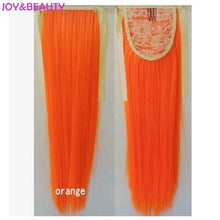 Load image into Gallery viewer, JOY&amp;BEAUTY Hair Synthetic High Temperature Fiber Hair Long Straight Ponytail Clip In Pony Tail Hair Extensions 24" 20 colors