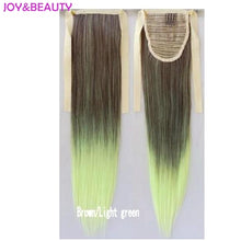 Load image into Gallery viewer, JOY&amp;BEAUTY Hair Synthetic High Temperature Fiber Hair Long Straight Ponytail Clip In Pony Tail Hair Extensions 24" 20 colors